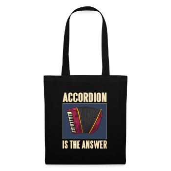 L’accordéon est la réponse - Sac en tissu - noir - Devant