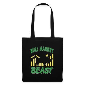 Bête du marché haussier - Sac en tissu - noir - Devant