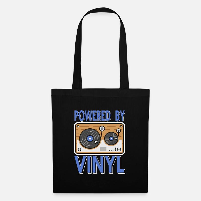 Powered by Vinyl Records - Stoffbeutel - Schwarz