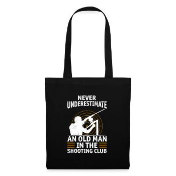 Ne sous-estimez jamais le vieil homme dans le club de tir - Sac en tissu - noir - Devant