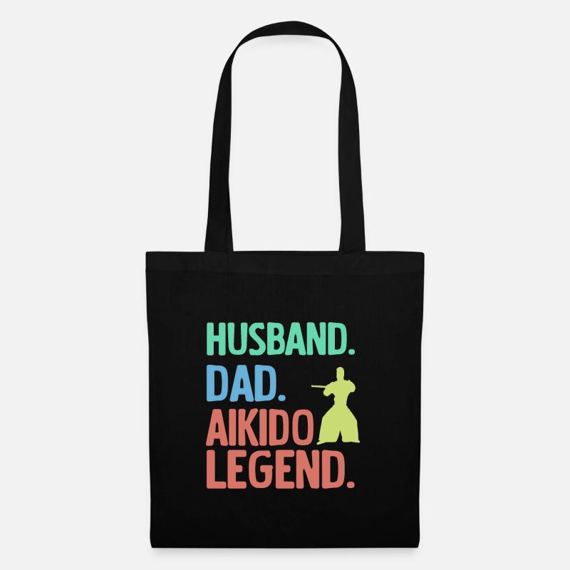 Husband Father Aikido Legend - Tote Bag - black