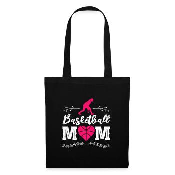 Basketball Mom Basketballer Mutter - Stoffbeutel - Schwarz - Vorne