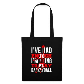 Assez pour moi je vais jouer au basket - Sac en tissu - noir - Devant
