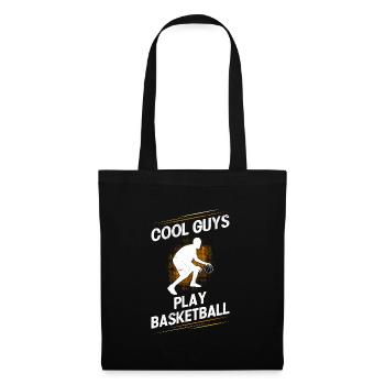 Les gars cool jouent au basket-ball - Sac en tissu - noir - Devant