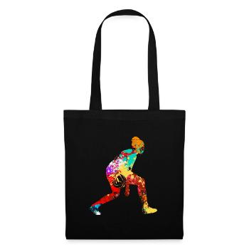 Joueuse de basket-ball de basket-ball féminin - Sac en tissu - noir - Devant