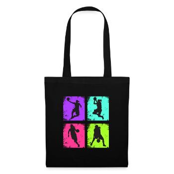 Basketball féminin vintage - Sac en tissu - noir - Devant