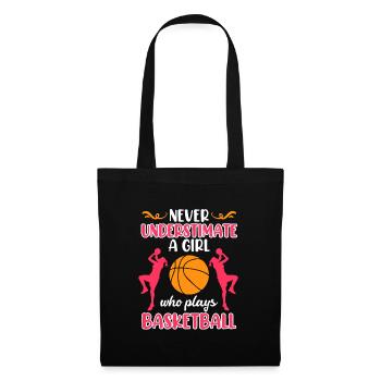 Never underestimate a female basketball player - Tote Bag - black - Front