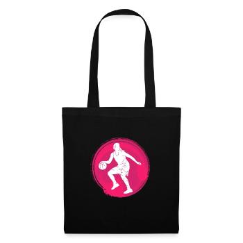 Basket-ball féminin - Sac en tissu - noir - Devant