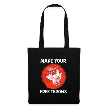 Faites vos lancers francs basket - Sac en tissu - noir - Devant