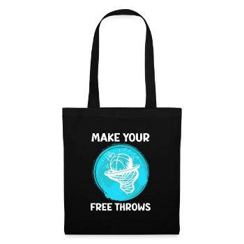 Faites vos lancers francs basket - Sac en tissu - noir - Devant