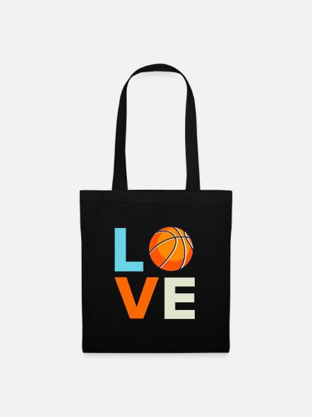 Basketball Liebe Basketballer - Stoffbeutel - Schwarz