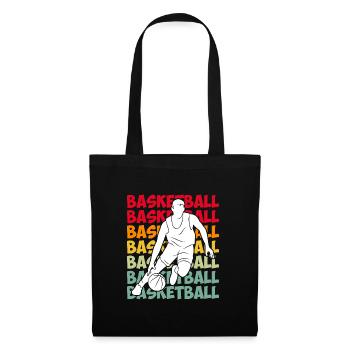 Basketball Vintage Basketballer - Stoffbeutel - Schwarz - Vorne