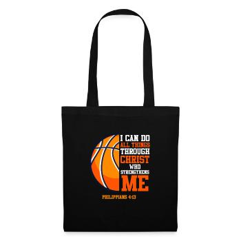 Basketball Bible Quote I can do all the things - Tote Bag - black - Front