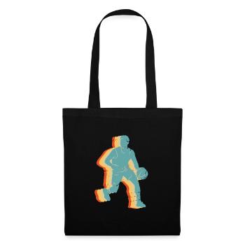 Basket vintage - Sac en tissu - noir - Devant