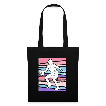 Basket-ball rétro Basket-ball féminin - Sac en tissu - noir - Devant