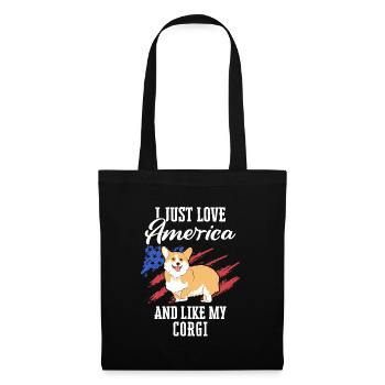 Pembroke Welsh Corgi Chiens Chiens - Sac en tissu - noir - Devant