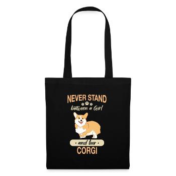 Pembroke Welsh Corgi Chiens Chiens - Sac en tissu - noir - Devant