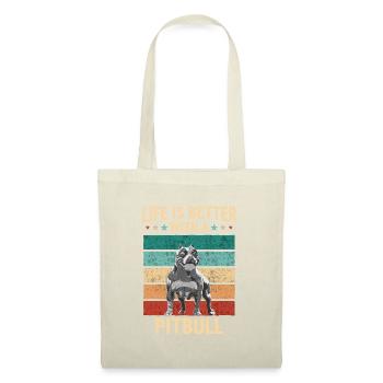 Chien Pitbull - Sac en tissu - nature - Devant