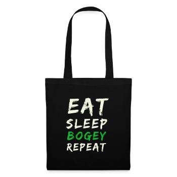 Eat sleep golf repeat - Tote Bag - black - Front
