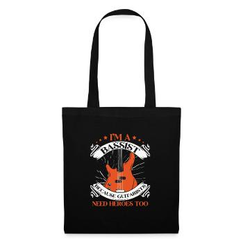 Guitare Basse Basse Instrument - Sac en tissu - noir - Devant