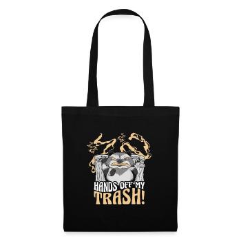 Raton laveur - Sac en tissu - noir - Devant