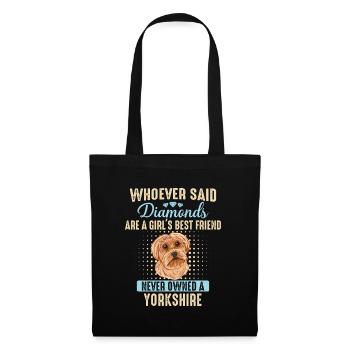 Chien Yorkshire Terrier - Sac en tissu - noir - Devant