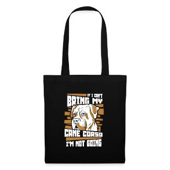 Cane Corso Chien - Sac en tissu - noir - Devant