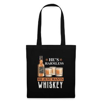 He just wants to drink Wisky - Tote Bag - black - Front