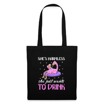 She doesn't do anything she just wants to drink Party Festival - Tote Bag - black - Front