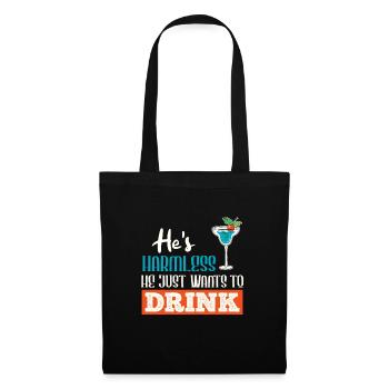 She doesn't do anything that just wants to drink party ladies - Tote Bag - black - Front