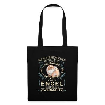 Zwergspitz Hund Pomeranian Hundehalter Hunde - Stoffbeutel - Schwarz - Vorne