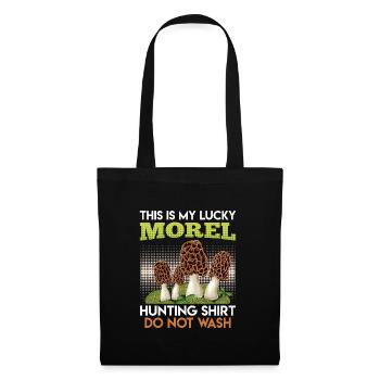 My Morel Lucky Shirt Cueilleur de champignons - Sac en tissu - noir - Devant