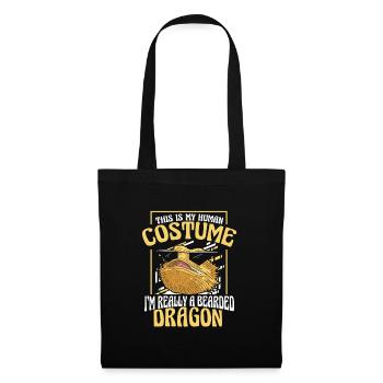 Dragon barbu Bartagamen Pogona - Sac en tissu - noir - Devant