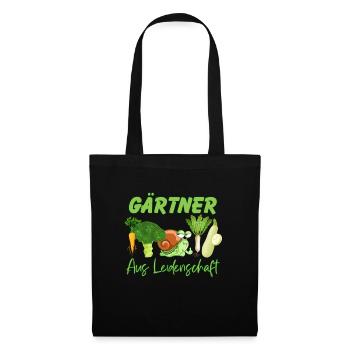 Gärtner aus Leidenschaft Gärtner Geschenk Lustig - Stoffbeutel - Schwarz - Vorne