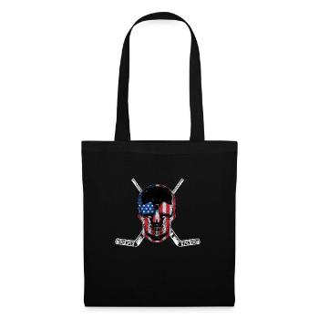 Joueurs de hockey sur glace hockey sur glace hockey usa - Sac en tissu - noir - Devant