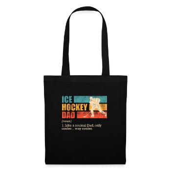Eishockey Dad Eishockey Papa - Stoffbeutel - Schwarz - Vorne