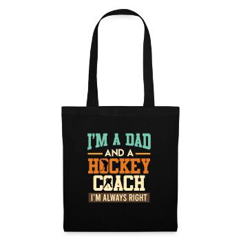Dad and Hockey Coach Ice Hockey Dad - Tote Bag - black - Front