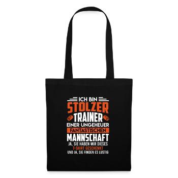 Mannschaft Trainer Eishockey Coach Trainer - Stoffbeutel - Schwarz - Vorne