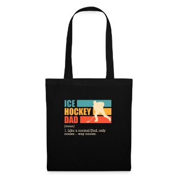 Eishockey Dad Eishockey Papa - Stoffbeutel - Schwarz - Vorne