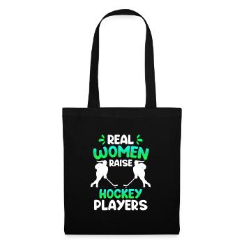 De vraies femmes éduquent les joueuses de hockey - Sac en tissu - noir - Devant