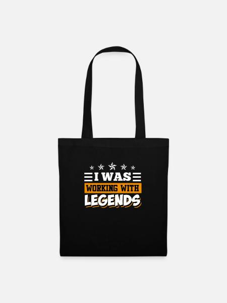 I was working with legends Verabschiedung - Stoffbeutel - Schwarz