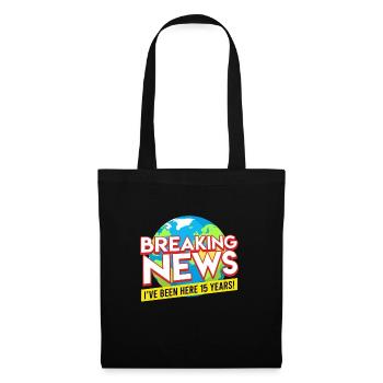 15 ans de service Anniversaire de l’entreprise 15 ans - Sac en tissu - noir - Devant