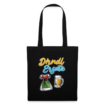 Trachtenshirt Damen Dirndl Ersatz - Stoffbeutel - Schwarz - Vorne