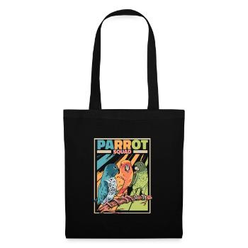 Perroquets Perruche d’oiseau - Sac en tissu - noir - Devant