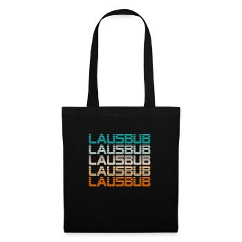 Vintage Lausbube Trachtenshirt Lausbub - Stoffbeutel - Schwarz - Vorne