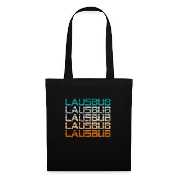 Vintage Lausbube Trachtenshirt Lausbub - Stoffbeutel - Schwarz - Vorne