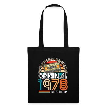 Birthday 1978 Mixtape cassette vintage 1978 - Tote Bag - black - Front