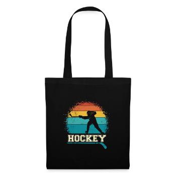 Eishockey Hockey Spieler - Stoffbeutel - Schwarz - Vorne