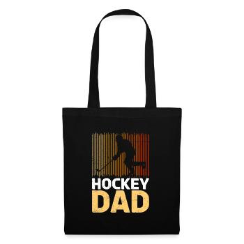 Eishockey Vater Hockey Papa - Stoffbeutel - Schwarz - Vorne