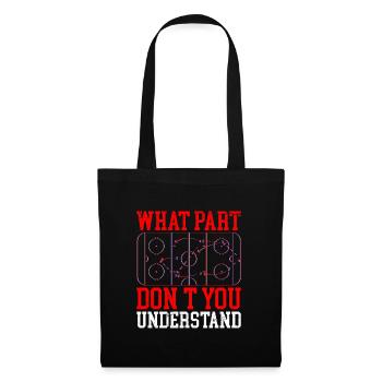 Ice Hockey Game Tactics Hockey Coach Team - Tote Bag - black - Front